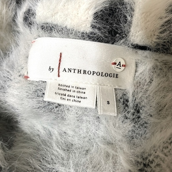 Anthropologie Cindy Eyelash Zebra Animal Print Half-Zip Sweater size sma… - Picture 4 of 6